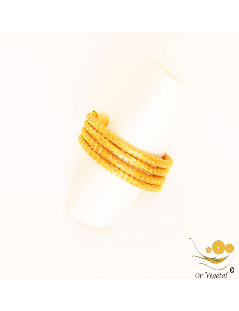 Bague en or végétal ceclé en plusieurs lignes Bague en or végétal ceclé en plusieurs lignes